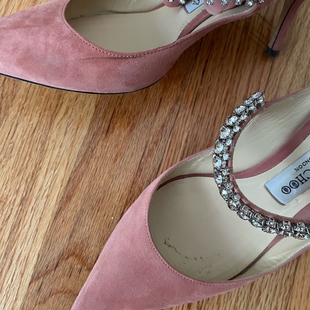 Bing Jimmy Choo pink kitten heels size 36.5 READ please